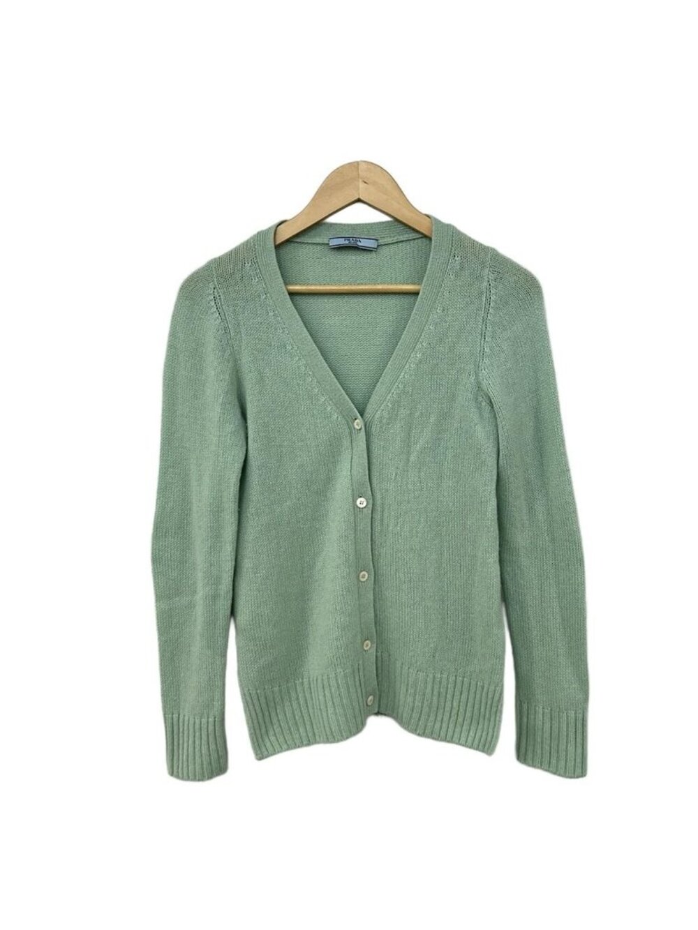 Prada Cardigan 40 M Light Green Cashmere